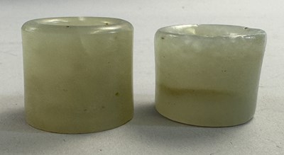 Lot 506 - □ TWO CHINESE JADE ARCHERS RINGS, QING DYNASTY