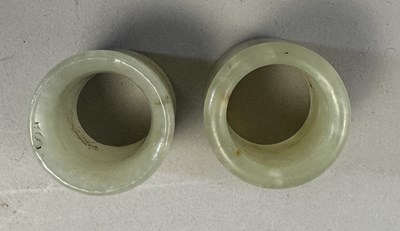 Lot 506 - □ TWO CHINESE JADE ARCHERS RINGS, QING DYNASTY