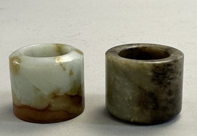 Lot 515 - □ TWO CHINESE JADE ARCHERS RINGS, QING DYNASTY, 19TH CENTURY