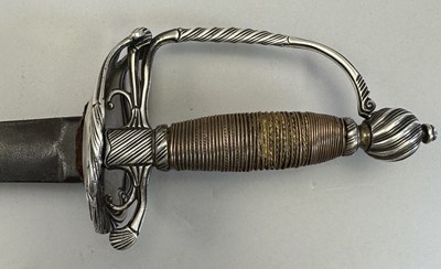 Lot 571 - □ A SILVER-HILTED SMALL-SWORD, LONDON, 1761, MARK OF WILLIAM KINMAN