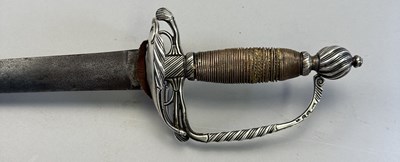 Lot 571 - □ A SILVER-HILTED SMALL-SWORD, LONDON, 1761, MARK OF WILLIAM KINMAN