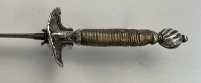 Lot 571 - □ A SILVER-HILTED SMALL-SWORD, LONDON, 1761, MARK OF WILLIAM KINMAN