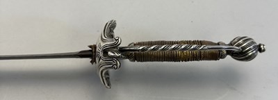 Lot 571 - □ A SILVER-HILTED SMALL-SWORD, LONDON, 1761, MARK OF WILLIAM KINMAN