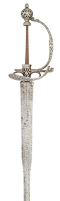 Lot 572 - □ A SILVER-HILTED SMALL-SWORD, LONDON, 1761, MARK OF WILLIAM KINMAN