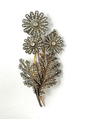 Lot 358 - DIAMOND BROOCH, 1880s