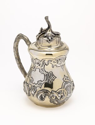 Lot 53 - A RUSSIAN PARCEL-GILT-SILVER MUG AND COVER, FRIEDRICH WILHELM SENGBUSCH, ST PETERSBURG, CIRCA 1850