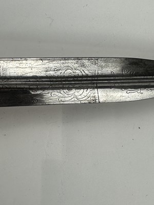 Lot 249 - A VERY FINE ENGLISH SMALL-SWORD WITH CHISELLED IRON HILT, CIRCA 1760