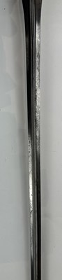 Lot 249 - A VERY FINE ENGLISH SMALL-SWORD WITH CHISELLED IRON HILT, CIRCA 1760
