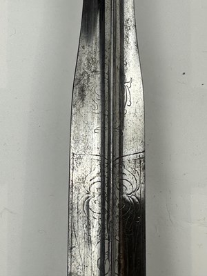 Lot 249 - A VERY FINE ENGLISH SMALL-SWORD WITH CHISELLED IRON HILT, CIRCA 1760