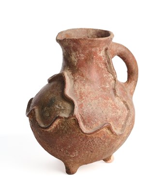 Lot 79 - □ AN ANCIENT PERSIAN TERRACOTTA EWER