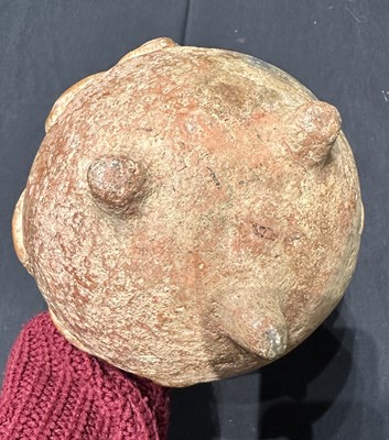 Lot 79 - □ AN ANCIENT PERSIAN TERRACOTTA EWER