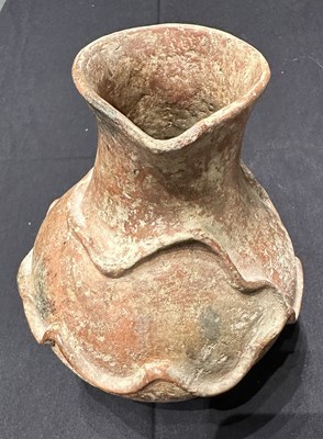 Lot 79 - □ AN ANCIENT PERSIAN TERRACOTTA EWER