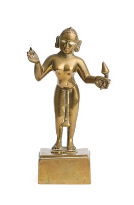 Lot 138 - A BRONZE FIGURE OF RADHA, BENGAL, EASTERN INDIA, 19TH CENTURY