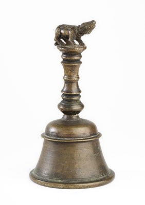 Lot 186 - A BRONZE RITUAL BELL, DECCAN, SOUTHERN INDIA, 19TH CENTURY