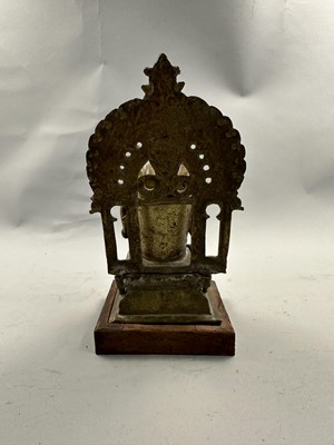 Lot 40 - TWO BRONZE SIVALINGAM SHRINES, WESTERN DECCAN, 19TH CENTURY