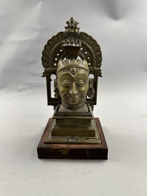 Lot 40 - TWO BRONZE SIVALINGAM SHRINES, WESTERN DECCAN, 19TH CENTURY