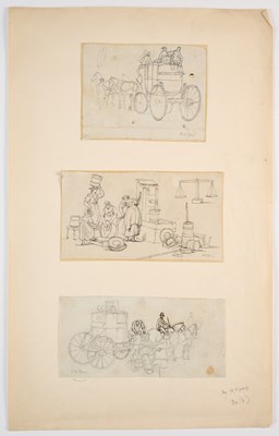 Lot 70 - A QUANTITY OF FIGURATIVE 18TH AND 19TH CENTURY DRAWINGS AND WATERCOLOURS