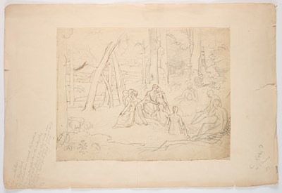Lot 70 - A QUANTITY OF FIGURATIVE 18TH AND 19TH CENTURY DRAWINGS AND WATERCOLOURS