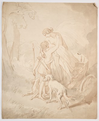 Lot 70 - A QUANTITY OF FIGURATIVE 18TH AND 19TH CENTURY DRAWINGS AND WATERCOLOURS