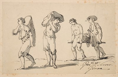 Lot 70 - A QUANTITY OF FIGURATIVE 18TH AND 19TH CENTURY DRAWINGS AND WATERCOLOURS
