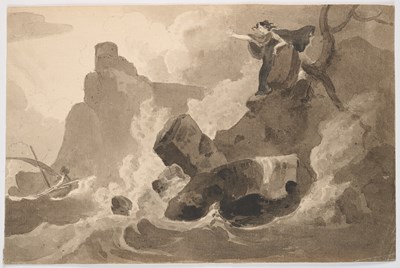 Lot 70 - A QUANTITY OF FIGURATIVE 18TH AND 19TH CENTURY DRAWINGS AND WATERCOLOURS