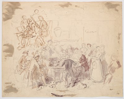 Lot 70 - A QUANTITY OF FIGURATIVE 18TH AND 19TH CENTURY DRAWINGS AND WATERCOLOURS