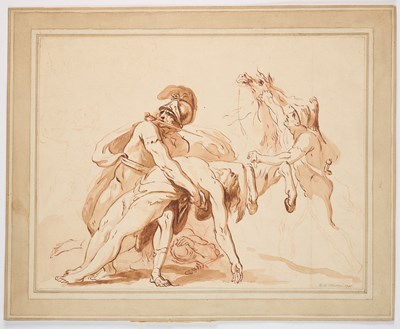 Lot 70 - A QUANTITY OF FIGURATIVE 18TH AND 19TH CENTURY DRAWINGS AND WATERCOLOURS