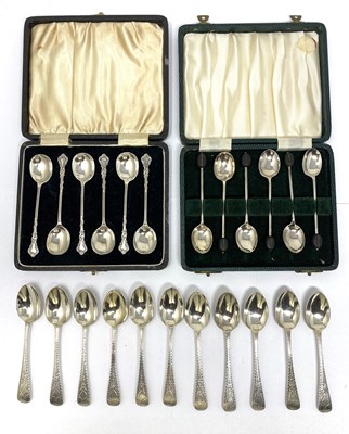 Lot 78 - A VICTORIAN SILVER SET OF ELEVEN TEASPOONS, HOLLAND, SON & SLATER, LONDON, 1881