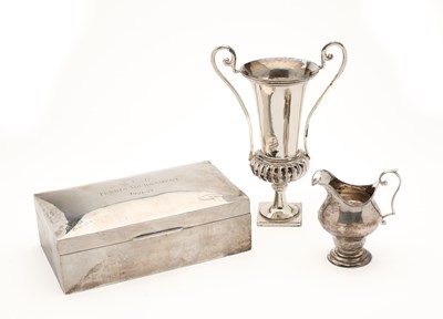 Lot 244 - THREE INDIAN COLONIAL SILVER ITEMS