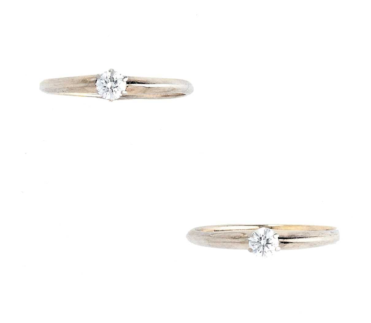 Lot 374 TIFFANY & CO. TWO DIAMOND RINGS