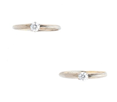 Lot 374 - TIFFANY & CO.: TWO DIAMOND RINGS