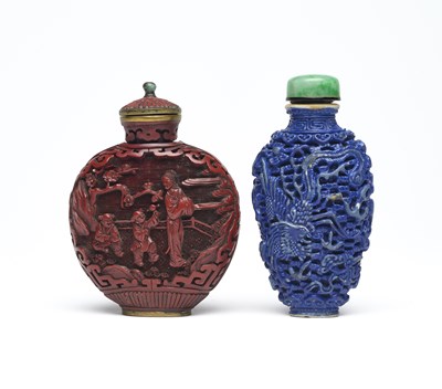 Lot 88 - TWO CHINESE CARVED SNUFF BOTTLES