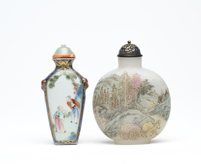 Lot 90 - TWO CHINESE ENAMELLED SNUFF BOTTLES