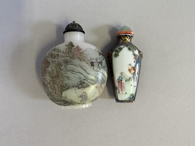 Lot 90 - TWO CHINESE ENAMELLED SNUFF BOTTLES