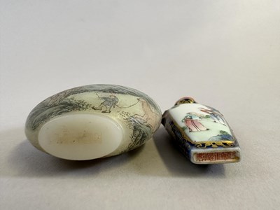Lot 90 - TWO CHINESE ENAMELLED SNUFF BOTTLES