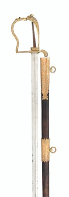 Lot 445 - A NAVAL OFFICER’S SWORD, EARLY 19TH CENTURY