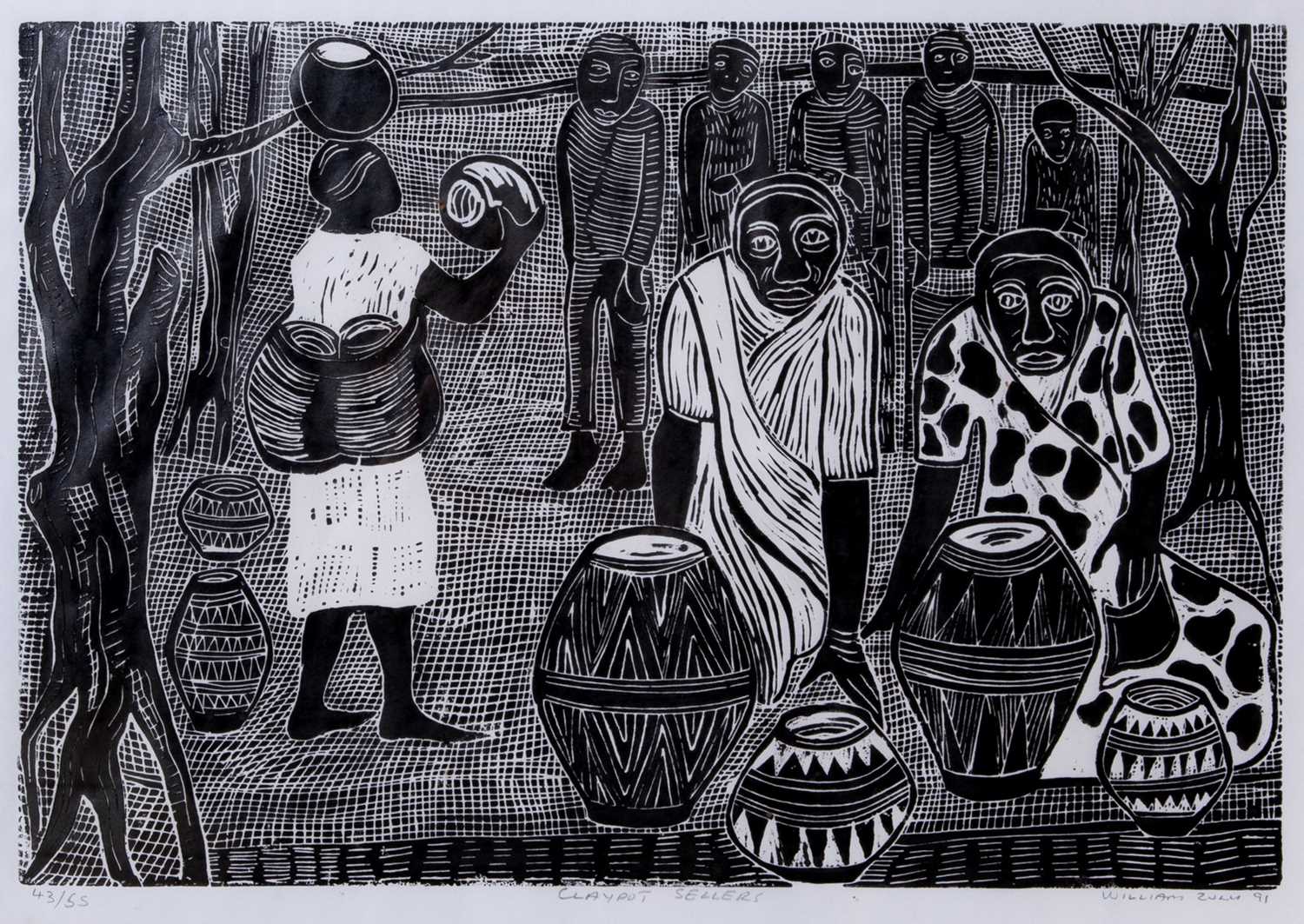 Lot 56 - WILLIAM ZULU (SOUTH AFRICAN B. 1956)