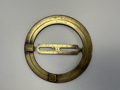 Lot 386 - AN EDMUND CULPEPER BRASS UNIVERSAL EQUINOCTIAL RING DIAL, ENGLISH, EARLY 18TH CENTURY