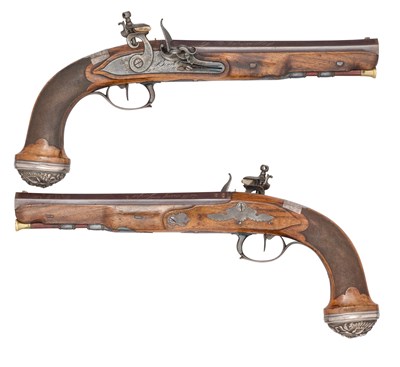 Lot 300 - A PAIR OF FRENCH OFFICER’S PISTOLS BY BOUTET, VERSAILLES, PARIS MARKS FOR 1798-1809