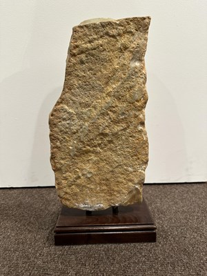 Lot 159 - A LIMESTONE FRAGMENT PROBABLY DEPICTING THE BIRTH OF BUDDHA, EASTERN DECCAN, 1ST/2ND CENTURY A.D.