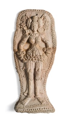 Lot 167 - A SUNGA TERRACOTTA PLAQUE, PROBABLY CHANDRAKETUGARH, BENGAL, 1ST CENTURY B.C./1ST CENTURY A.D.