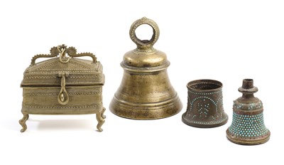 Lot 533 - FOUR BRONZE OBJECTS, 19TH-20TH CENTURIES