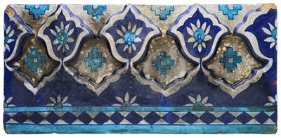 Lot 81 - A SINDH POTTERY ARCHITECTURAL FRIEZE, PAKISTAN, CIRCA 19TH CENTURY