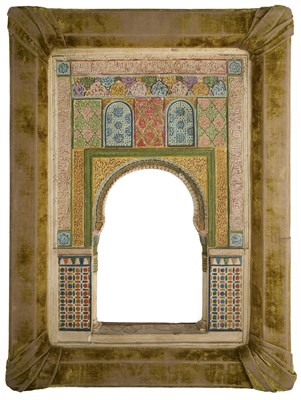 Lot 21 - A SPANISH ARCHITECTURAL MODEL OF AN ARCH IN THE ALHAMBRA, GRANADA, LATE 19TH / EARLY 20TH CENTURY