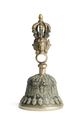 Lot 134 - A BRONZE BUDDHIST RITUAL BELL, TIBET, 19TH CENTURY