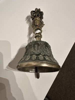 Lot 134 - A BRONZE BUDDHIST RITUAL BELL, TIBET, 19TH CENTURY
