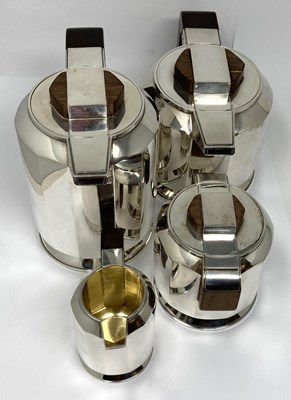 Lot 63 - A FRENCH ART DECO SILVER TEA AND COFFEE SET, MAISON PUIFORCAT, PARIS, CIRCA 1925