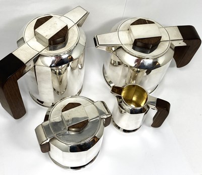 Lot 63 - A FRENCH ART DECO SILVER TEA AND COFFEE SET, MAISON PUIFORCAT, PARIS, CIRCA 1925