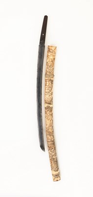 Lot 5 - A JAPANESE WAKIZASHI the tang pierced with a single hole and signed on each side