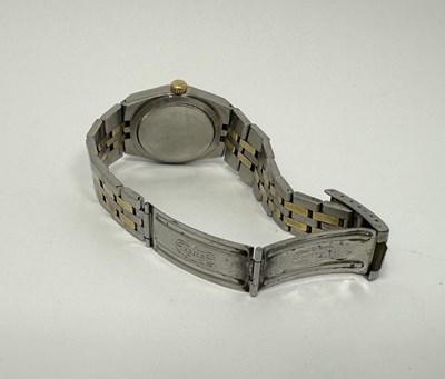 Lot 527 - ROLEX, OYSTERQUARTZ DATEJUST, REF.17013: GENTLEMAN'S GOLD AND STAINLESS STEEL BRACELET WATCH, CIRCA 1978